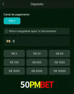 deposits 50PMBET